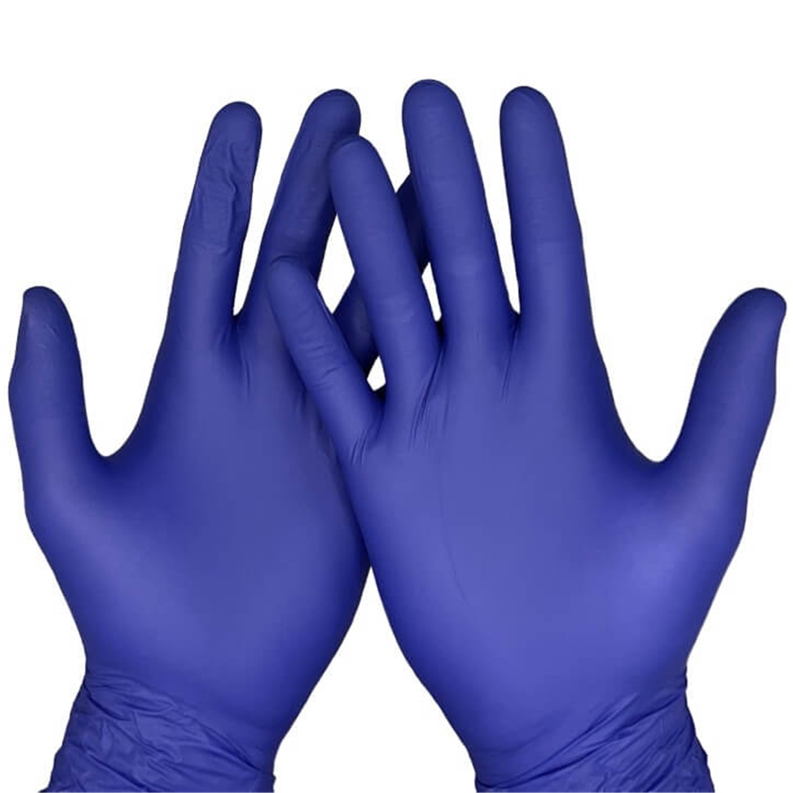 Zawei Hände tragen Aldena blaue Nitrilhandschuhe NRB32 für sicheren, hygienischen Schutz im professionellen Einsatz